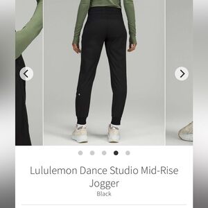 Lululemon Dance studio, Black joggers sz 8